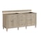 James Martin Vanities 72'' Double Vanity, Whitewashed Oak w/ 3 CM Victorian Silver Quartz Top 424-V72-WWO-3VSL - alternate 6